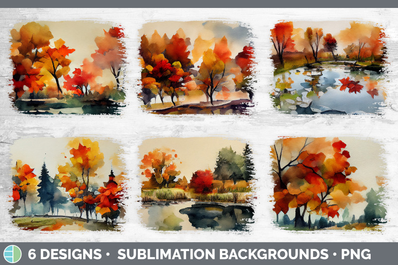 autumn-trees-distressed-sublimation-background-panel