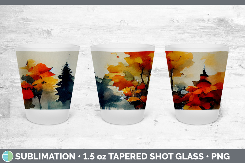autumn-trees-shot-glass-sublimation-shot-glass-1-5oz-tapered