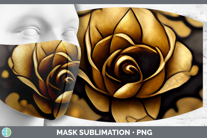 black-and-gold-rose-mask-sublimation-bundle-face-mask-designs