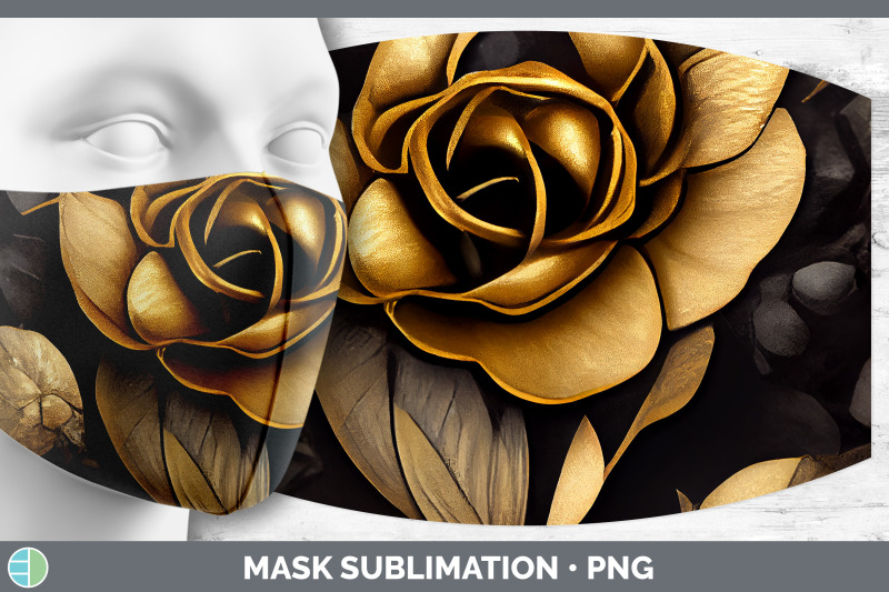 black-and-gold-rose-mask-sublimation-bundle-face-mask-designs