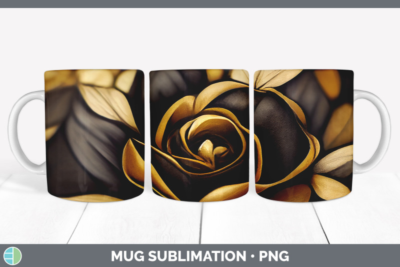 black-and-gold-rose-mug-sublimation