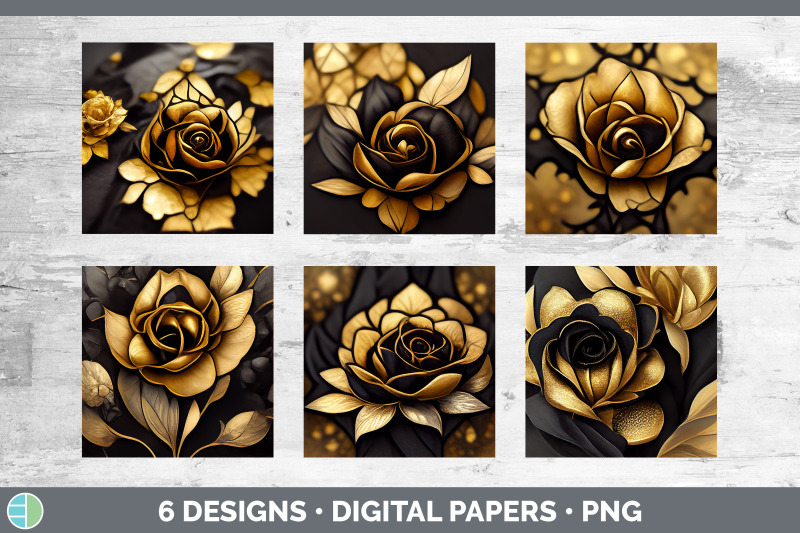 black-and-gold-rose-backgrounds-digital-scrapbook-papers