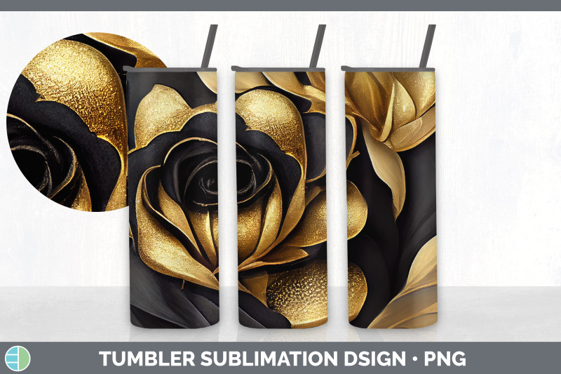 black-and-gold-rose-tumbler-sublimation-bundle