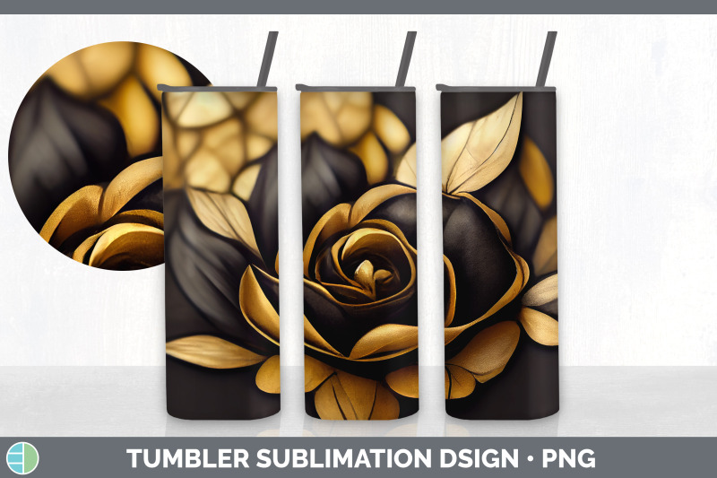 black-and-gold-rose-tumbler-sublimation-bundle