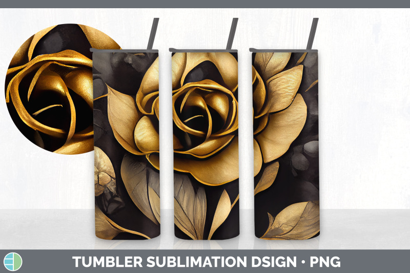 black-and-gold-rose-tumbler-sublimation-bundle