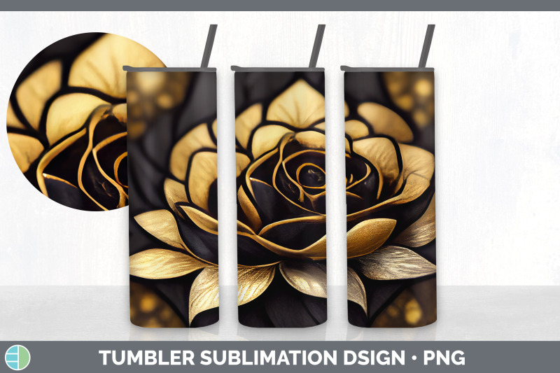 black-and-gold-rose-tumbler-sublimation-bundle