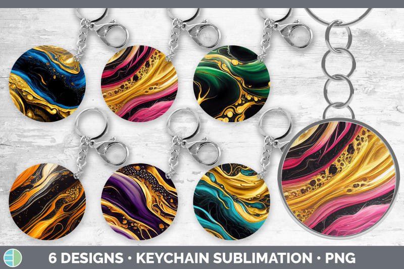 marble-agate-keychain-bundle-keyring-sublimation-designs