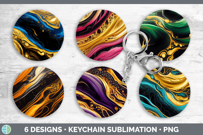 marble-agate-keychain-bundle-keyring-sublimation-designs