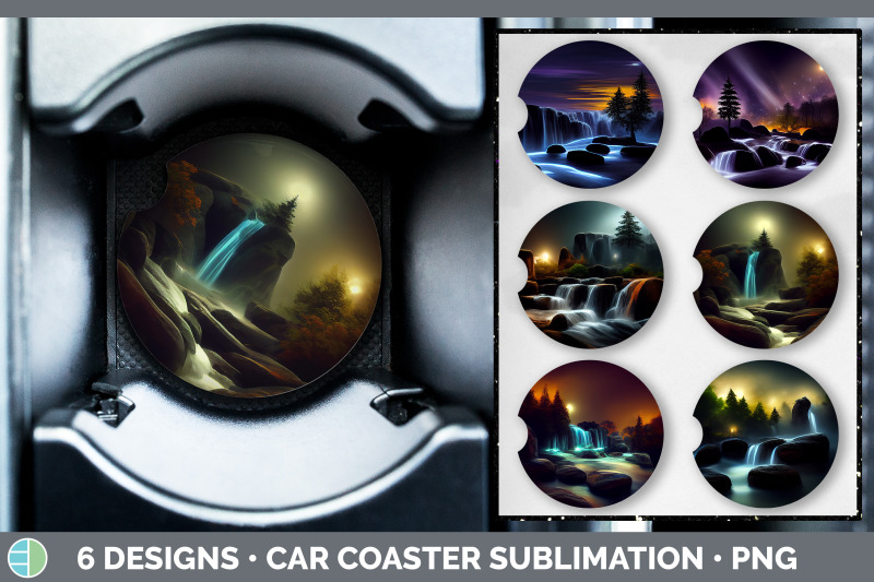 waterfall-landscape-car-coaster-sublimation-designs-bundle