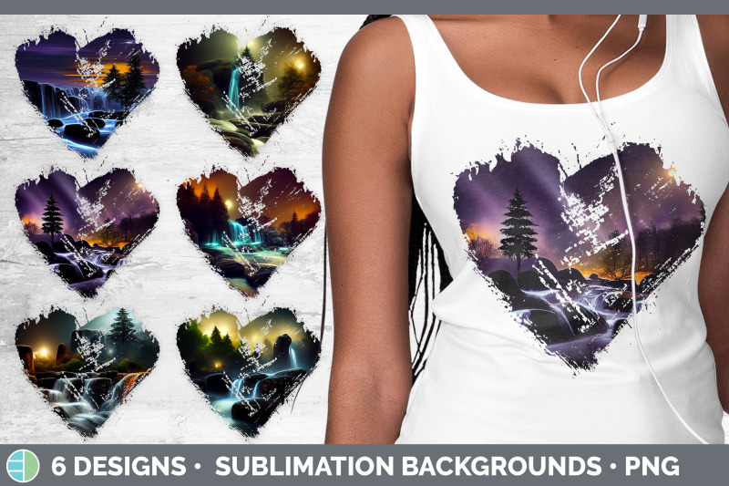 waterfall-landscape-heart-distressed-clipart-sublimation-designs