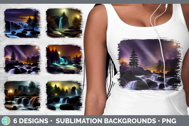 waterfall-landscape-distressed-sublimation-background-panel