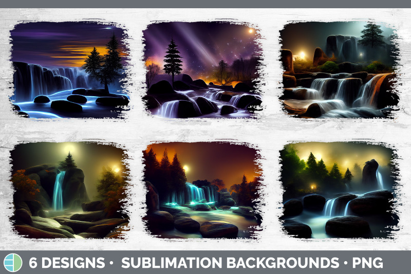 waterfall-landscape-distressed-sublimation-background-panel