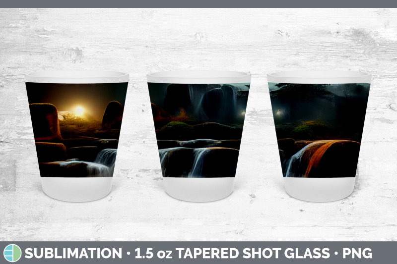 waterfall-landscape-shot-glass-sublimation-shot-glass-1-5oz-tapered