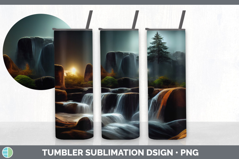 waterfall-landscape-tumbler-sublimation-bundle