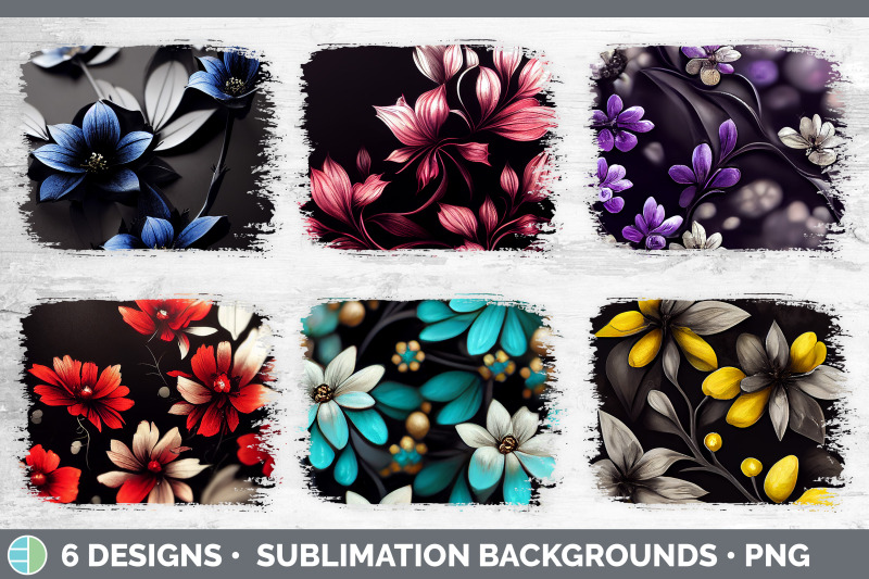 flowers-distressed-sublimation-background-panel