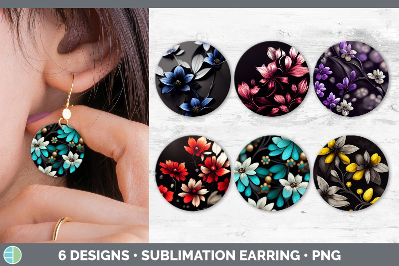 flowers-round-earring-sublimation-designs-bundle