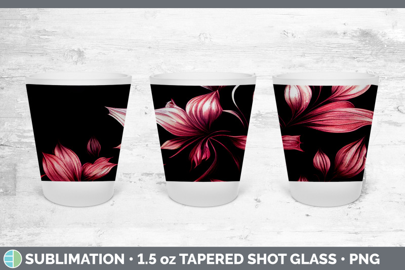 flowers-shot-glass-sublimation-shot-glass-1-5oz-tapered