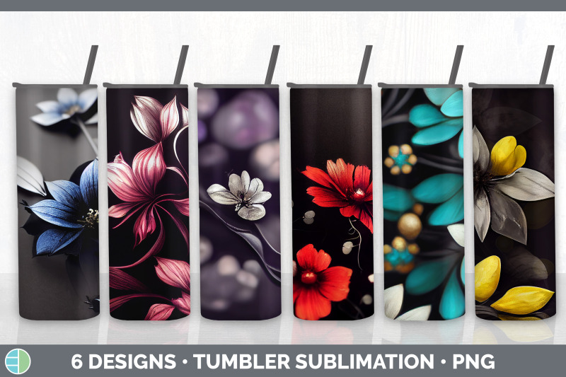 flowers-tumbler-sublimation-bundle