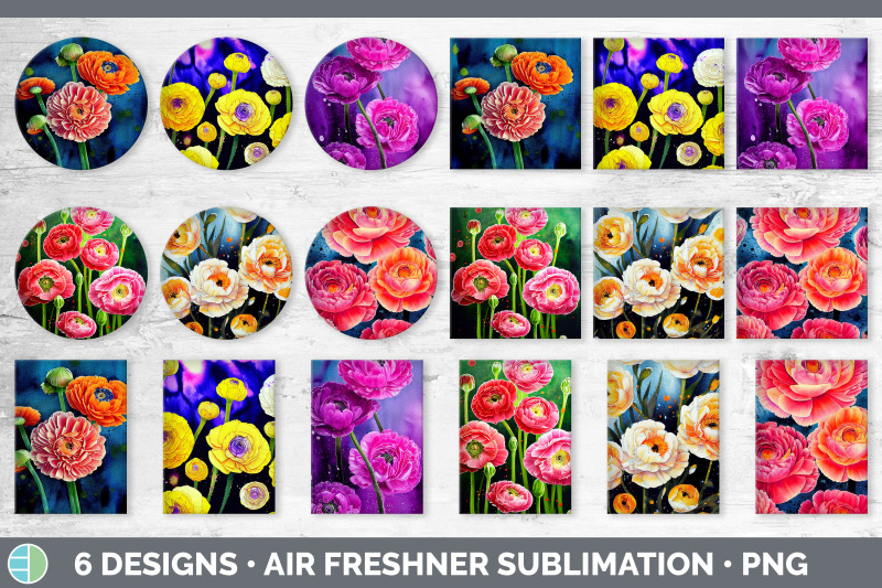 ranunculus-flowers-air-freshener-sublimation-designs-bundle