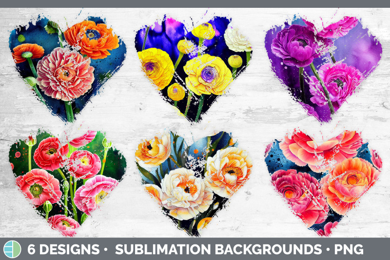 ranunculus-flowers-heart-distressed-clipart