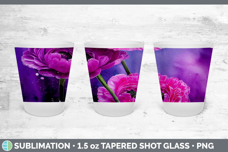 ranunculus-flowers-shot-glass-sublimation-shot-glass-1-5oz-tapered