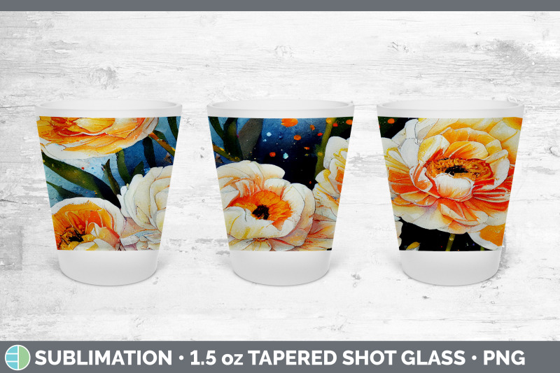 ranunculus-flowers-shot-glass-sublimation-shot-glass-1-5oz-tapered