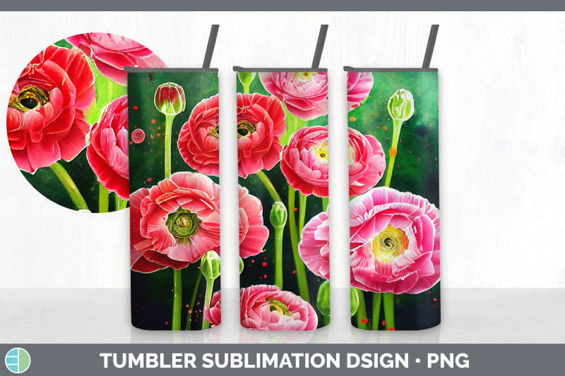 ranunculus-flowers-tumbler-sublimation-bundle