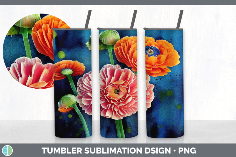 ranunculus-flowers-tumbler-sublimation-bundle