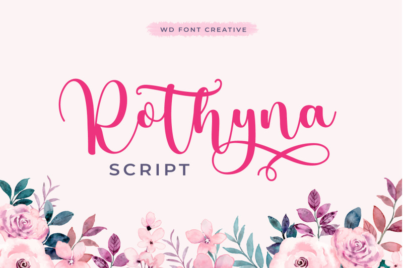 rothyna-script-modern-wedding-font