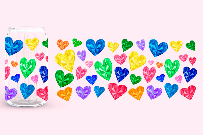 hearts-gemstone-can-glass-wrap-hearts-diamond-can-glass-svg