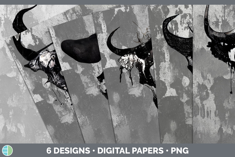 cow-skull-backgrounds-digital-scrapbook-papers