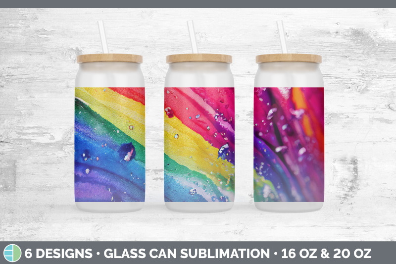 watercolor-rainbow-glass-can-sublimation-beer-mason-jar