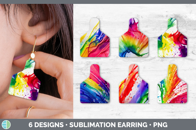 watercolor-rainbow-cow-tag-earring-sublimation-cattle-ear-tag