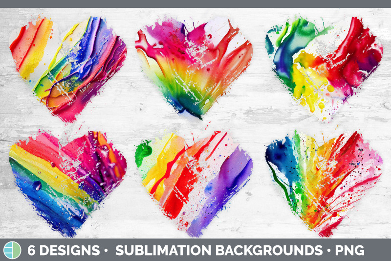 watercolor-rainbow-heart-distressed-clipart-sublimation-designs