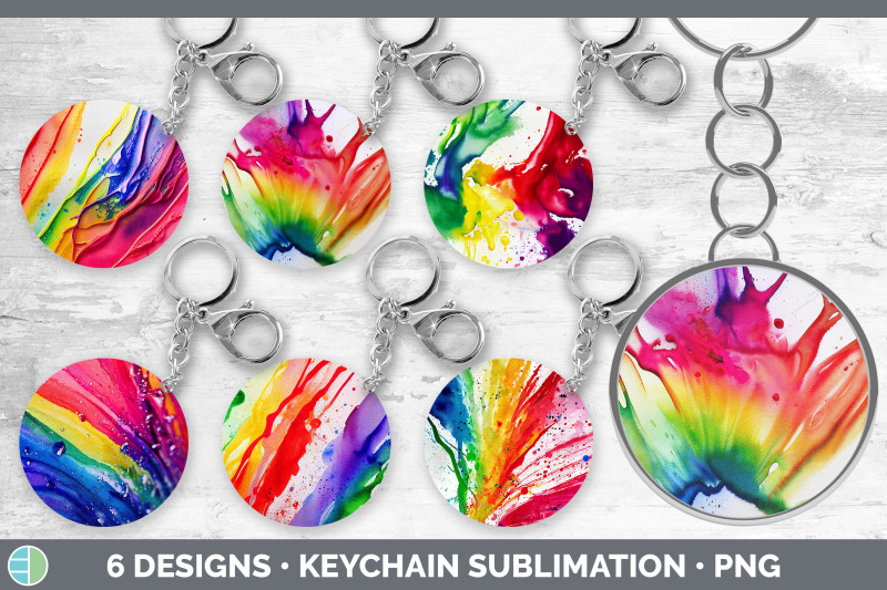 watercolor-rainbow-keychain-bundle-keyring-sublimation-designs