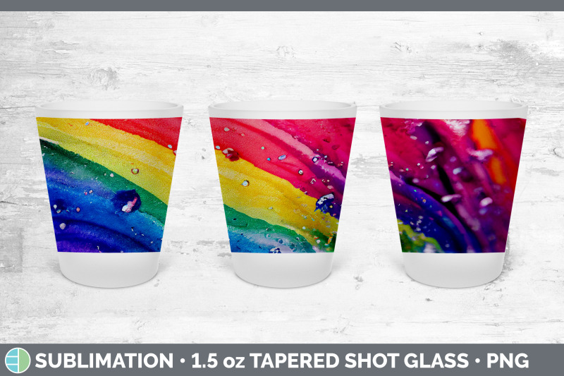 watercolor-rainbow-shot-glass-sublimation-shot-glass-1-5oz-tapered