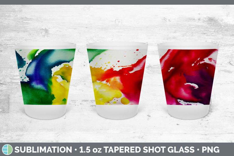 watercolor-rainbow-shot-glass-sublimation-shot-glass-1-5oz-tapered