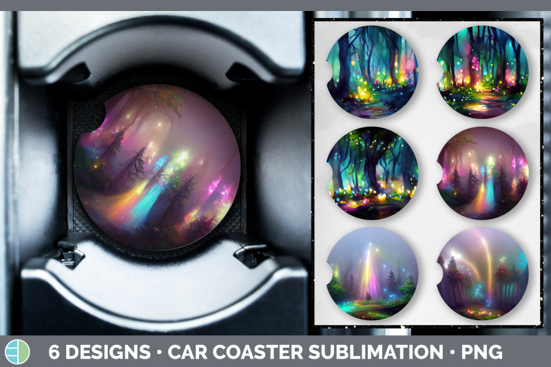 fairy-forest-car-coaster-sublimation-designs-bundle