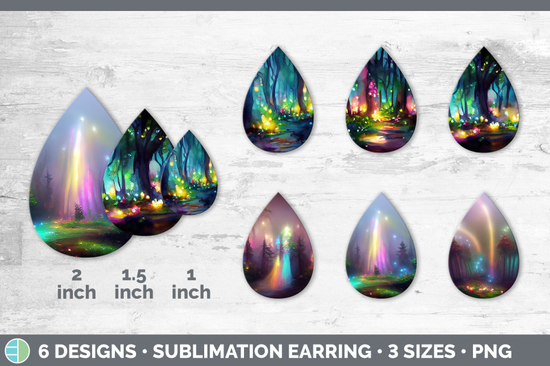 fairy-forest-teardrop-earring-sublimation-designs-bundle