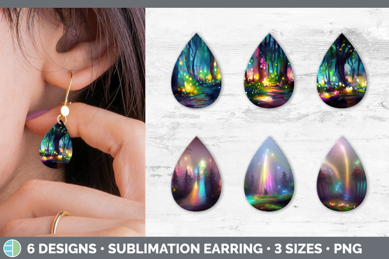 fairy-forest-teardrop-earring-sublimation-designs-bundle