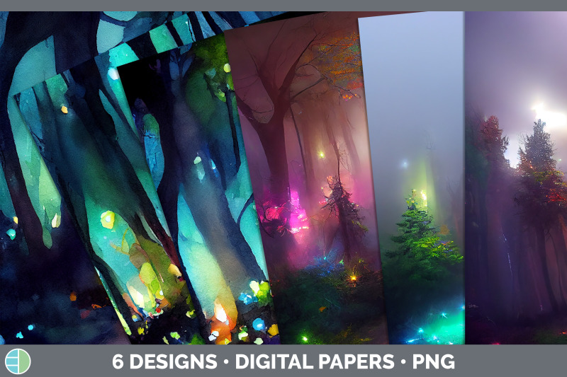 fairy-forest-backgrounds-digital-scrapbook-papers