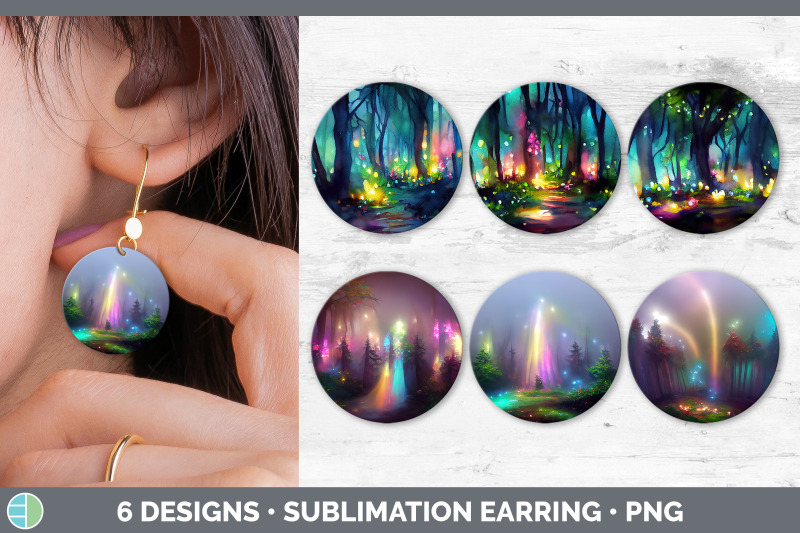 fairy-forest-round-earring-sublimation-designs-bundle