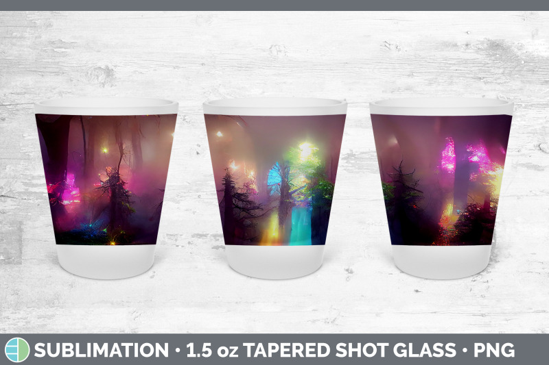 fairy-forest-shot-glass-sublimation-shot-glass-1-5oz-tapered