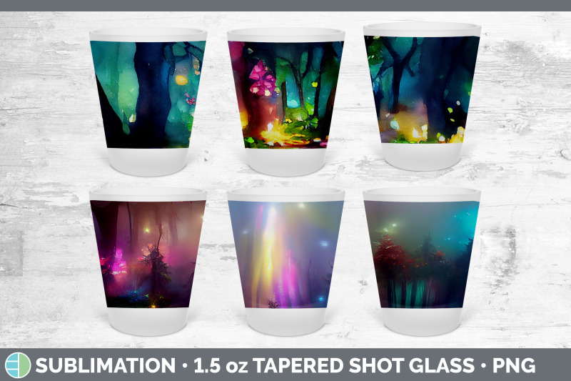 fairy-forest-shot-glass-sublimation-shot-glass-1-5oz-tapered