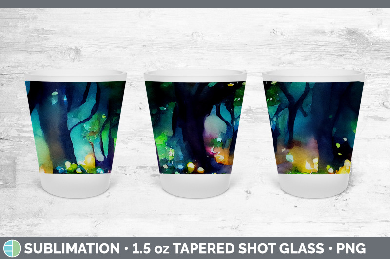 fairy-forest-shot-glass-sublimation-shot-glass-1-5oz-tapered