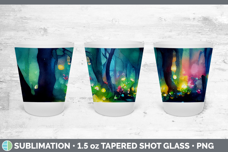 fairy-forest-shot-glass-sublimation-shot-glass-1-5oz-tapered