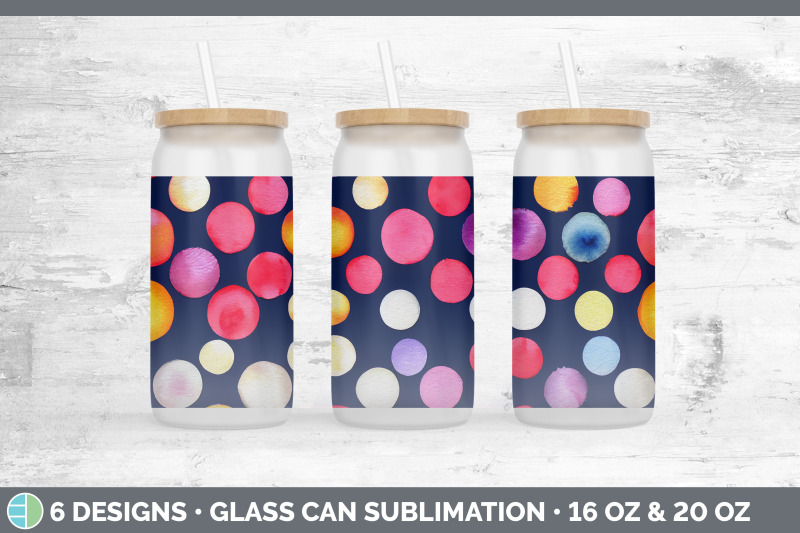 watercolor-polka-dots-glass-can-sublimation-beer-mason-jar