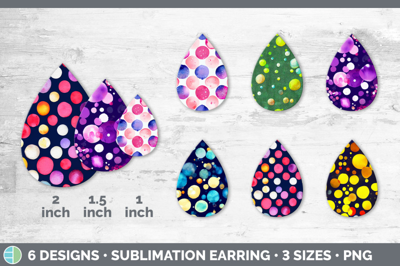 watercolor-polka-dots-teardrop-earring-sublimation-designs-bundle