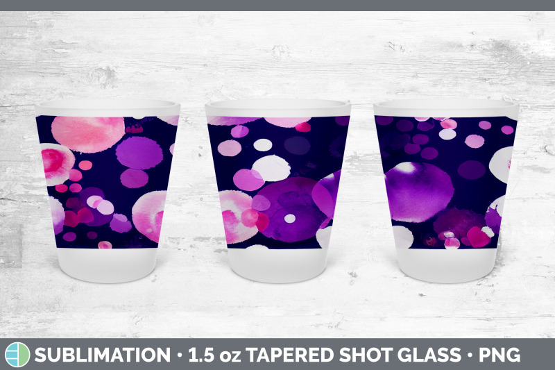 watercolor-polka-dots-shot-glass-sublimation-shot-glass-1-5oz-tapere