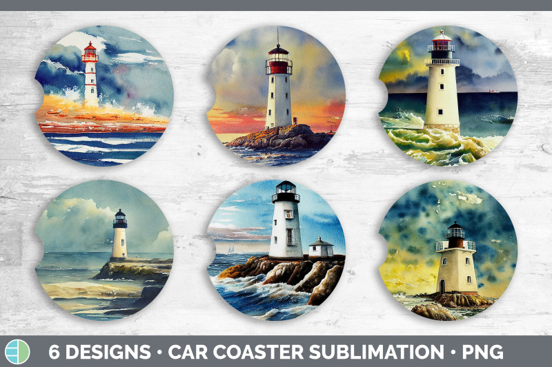 watercolor-lighthouse-car-coaster-sublimation-designs-bundle